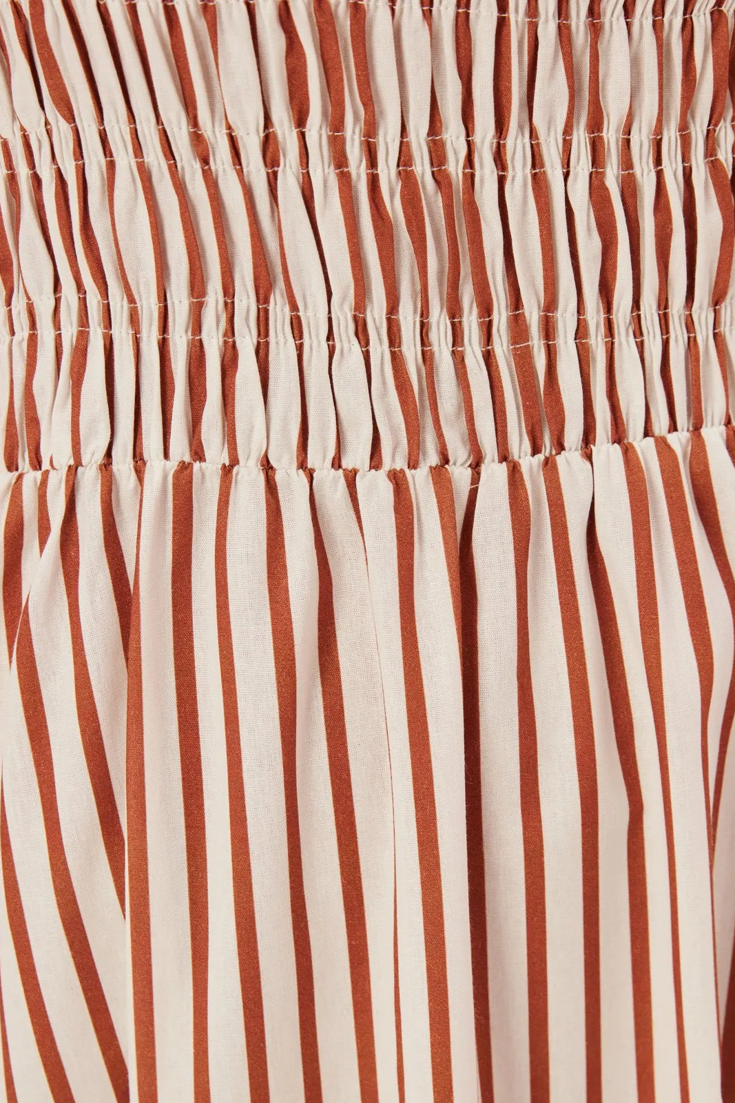 Maud Büzgülü Çizgili Tüp Uzun Elbise