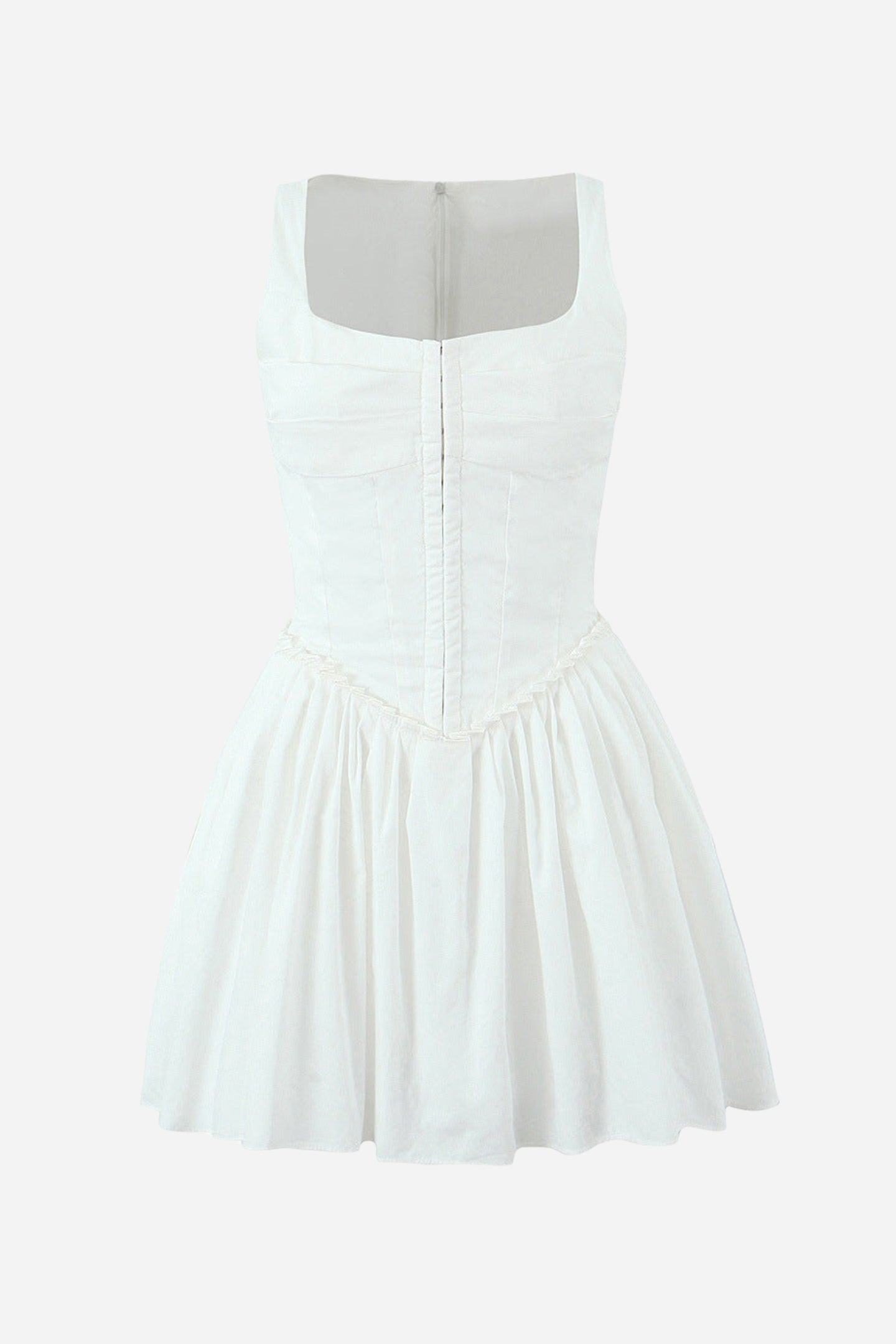 Kolsuz Büstiyer Pileli Mini Elbise