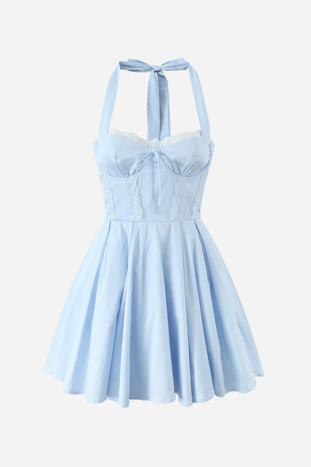 Esther Boyundan Bağlamalı Fırfır Etek Boyu Mini Elbise