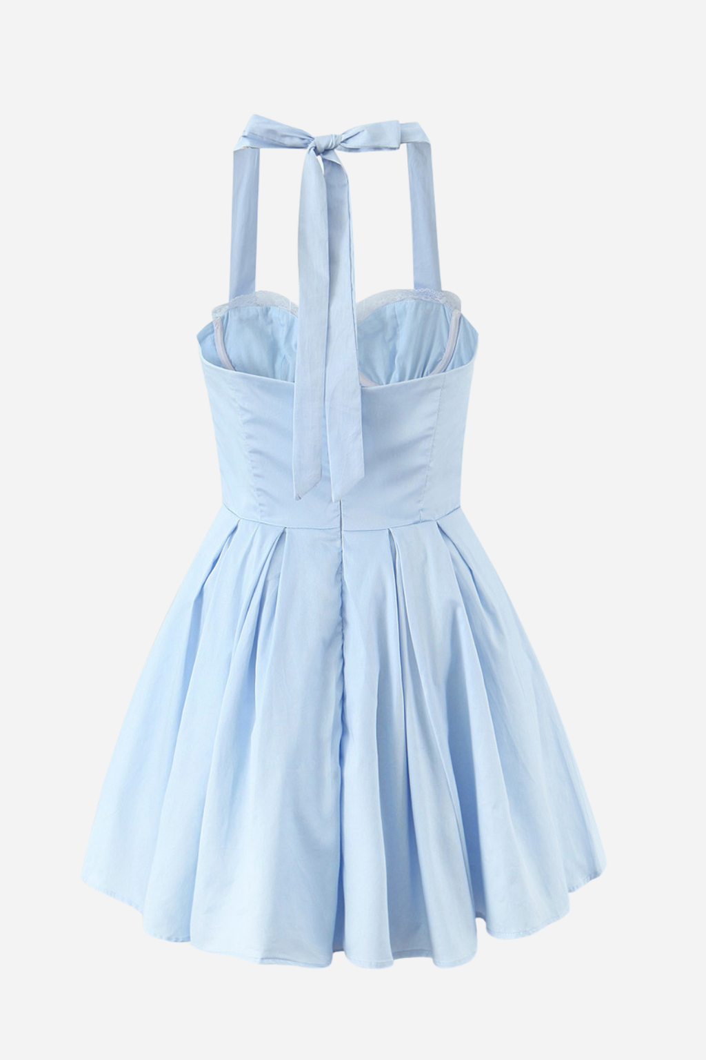 Esther Boyundan Bağlamalı Fırfır Etek Boyu Mini Elbise