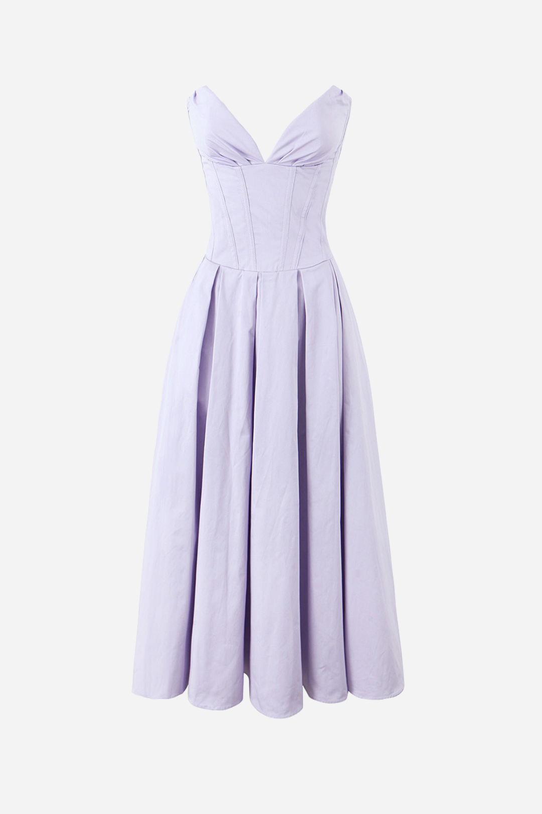 Fay V Yaka Korse Tüp Midi Elbise