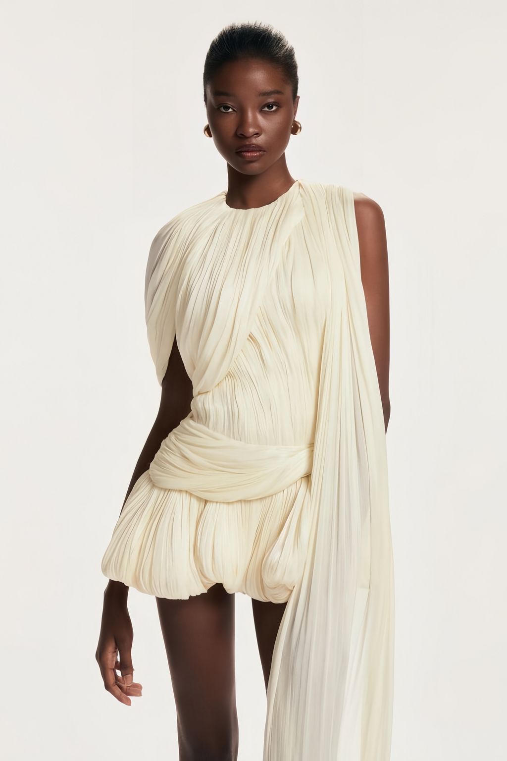 Cyrielle Fırfırlı Mini Elbise