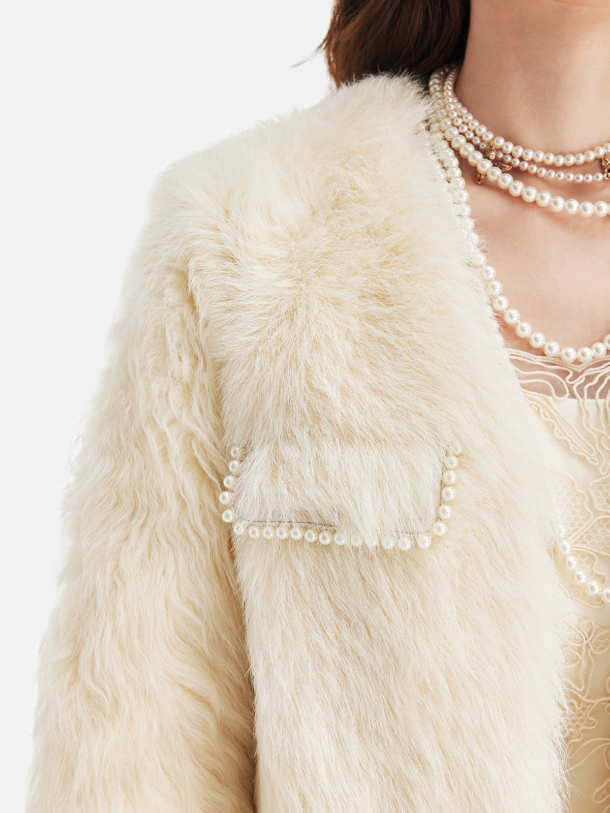 Toskana Yünü Melek Kanadı Boncuklu Kaban