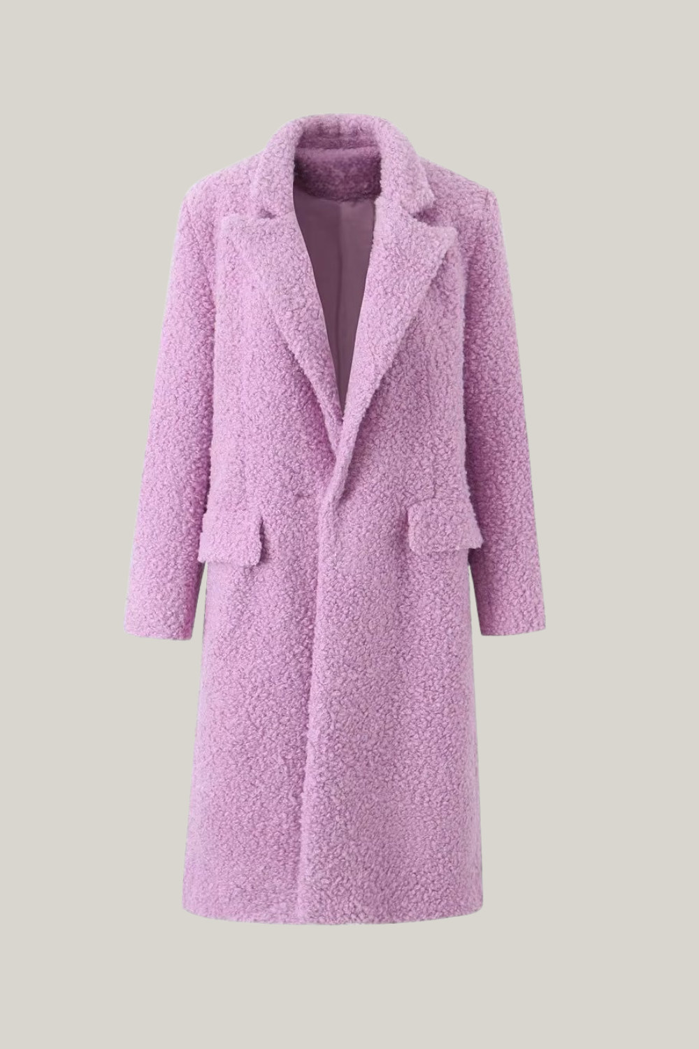 Yakalı Oversize Polar Kaban