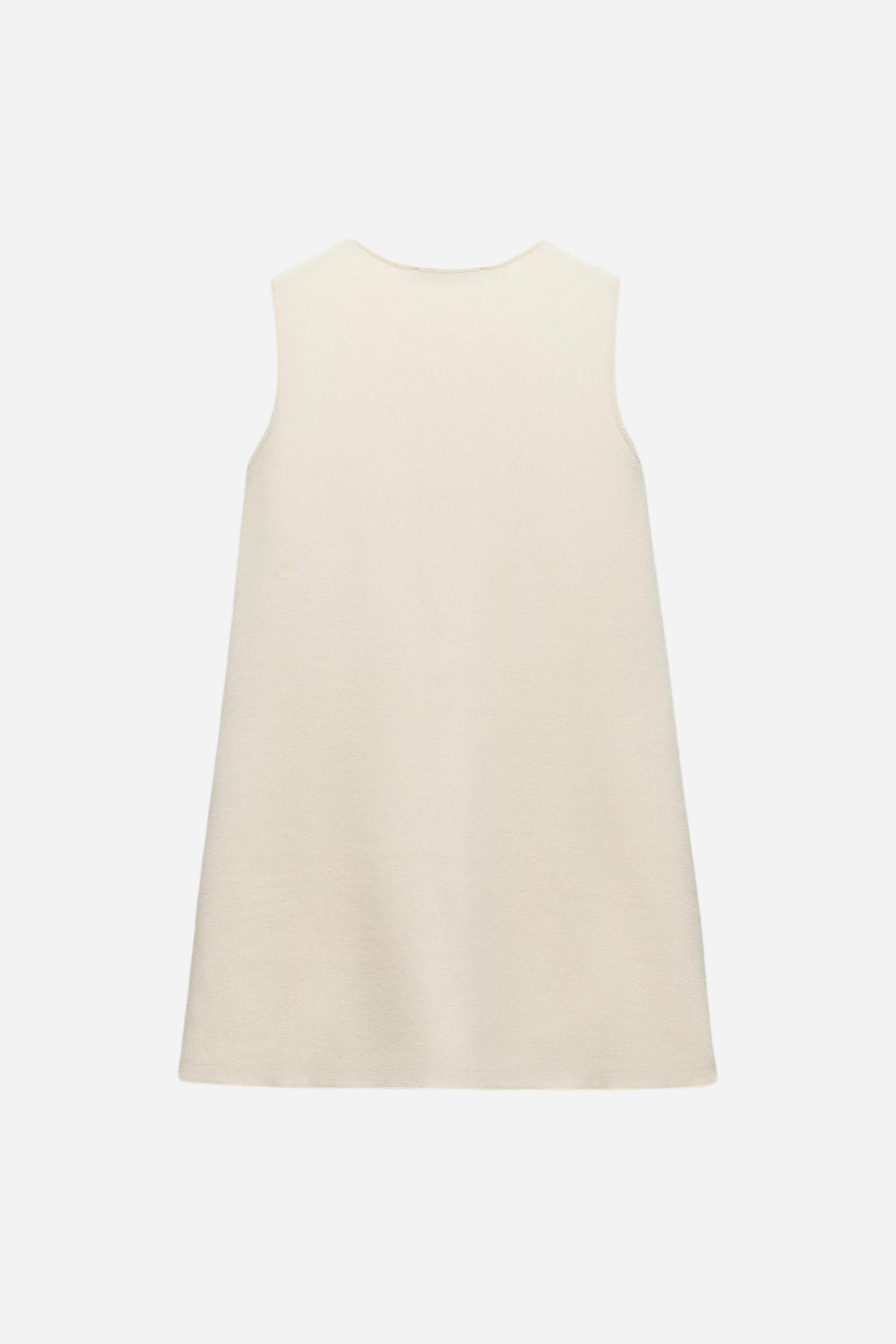 Yuvarlak Yaka Fiyonklu Triko Mini Elbise