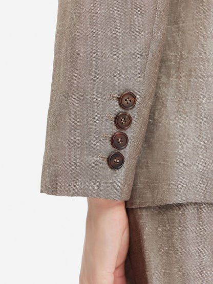 Fransız Yün Keten Blazer