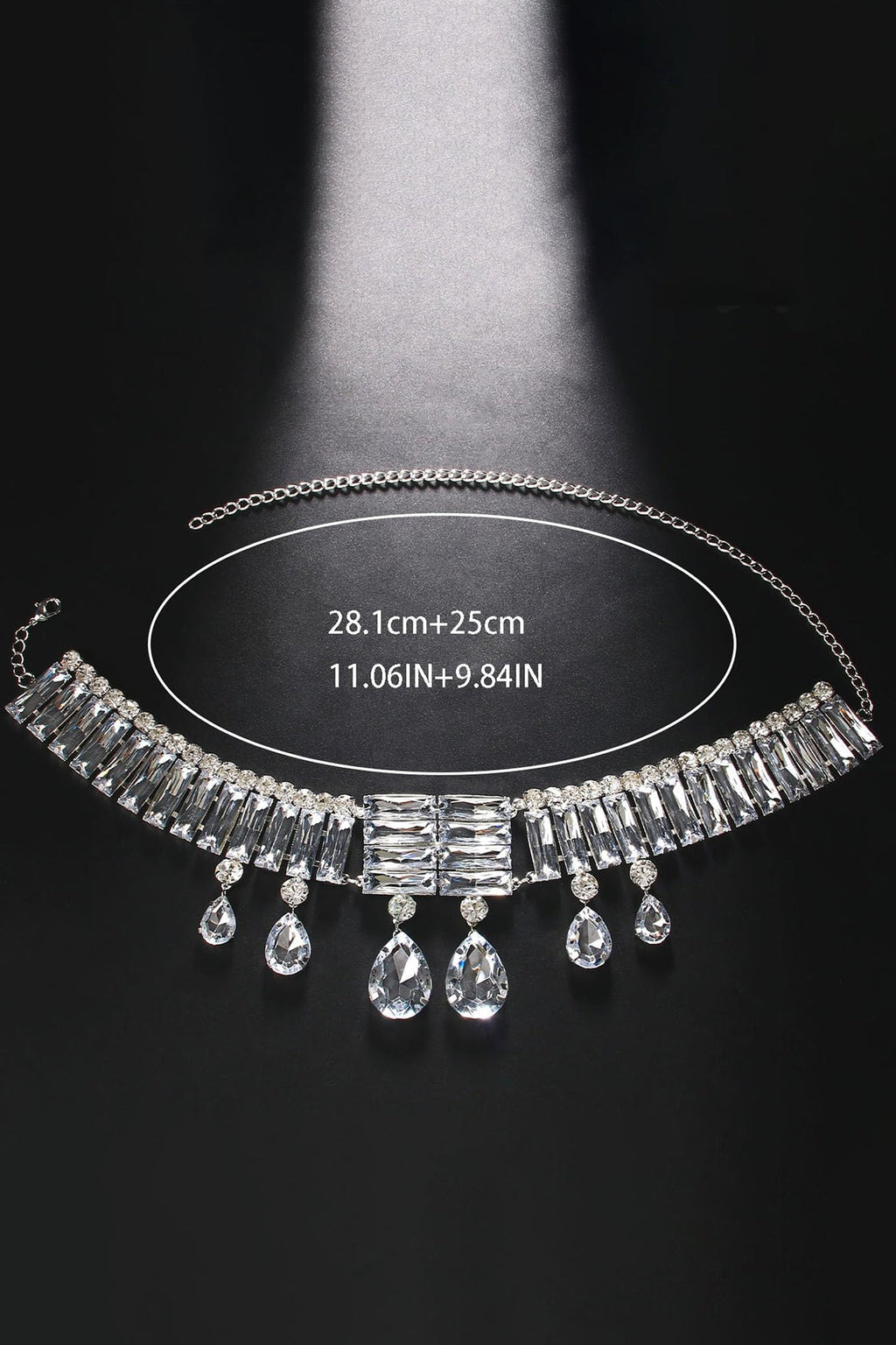 Çok Katlı Geometrik Kristal Kolye