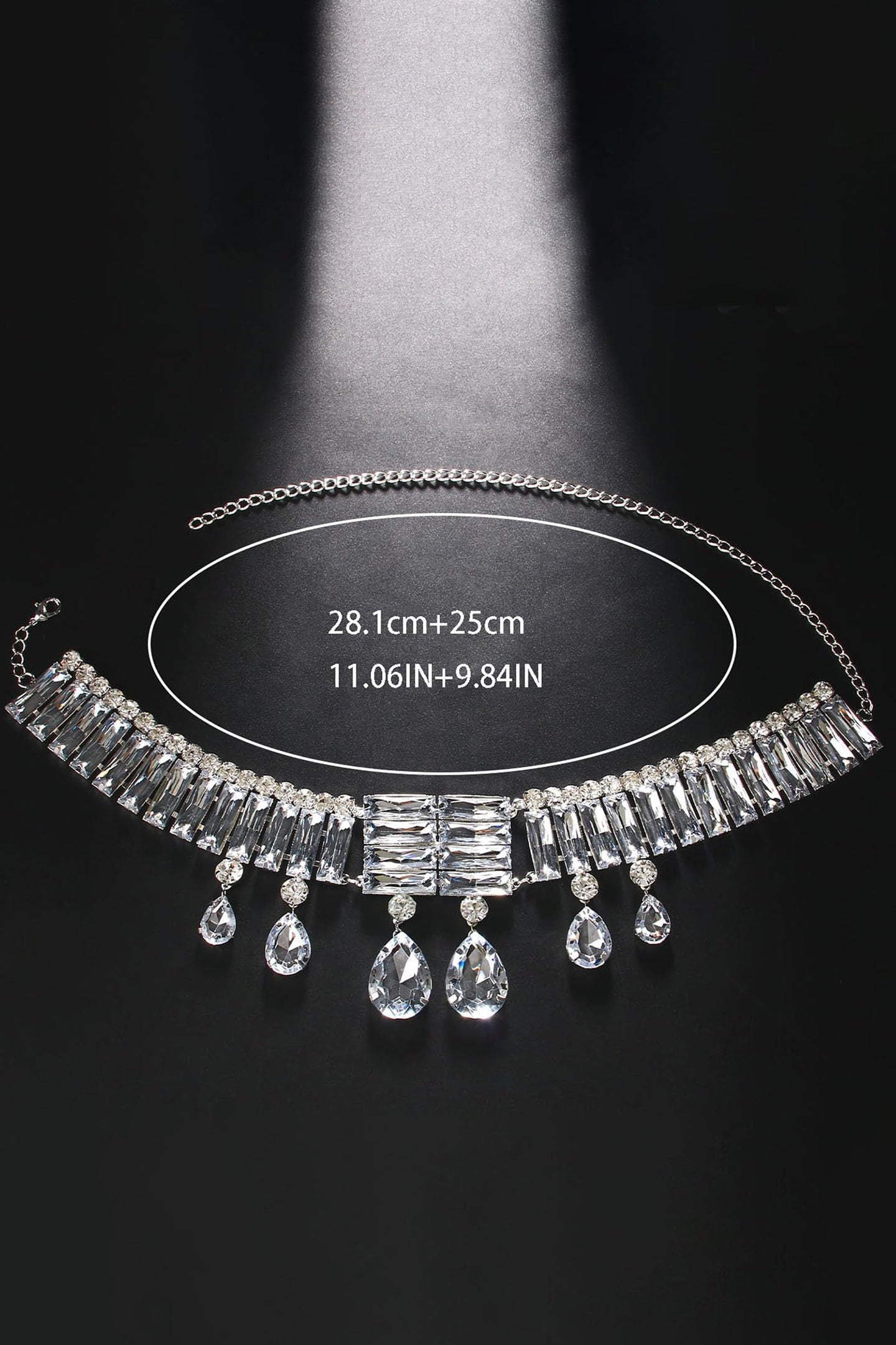 Çok Katlı Geometrik Kristal Kolye