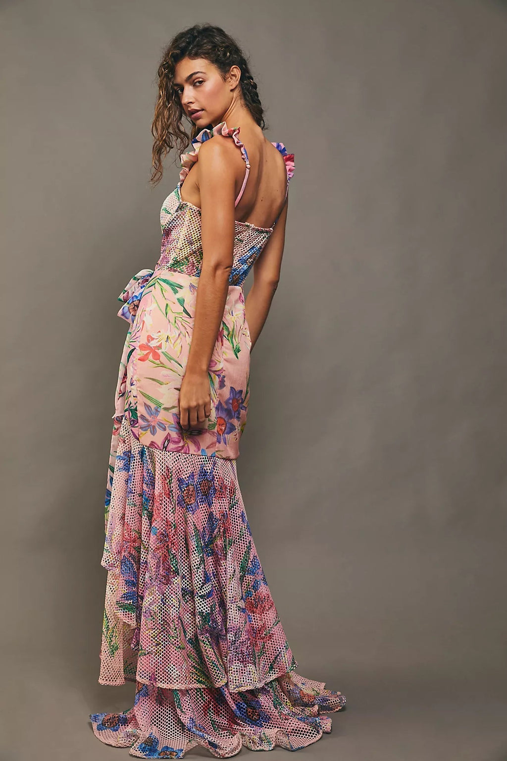 Rhys Baskılı Fırfır İki Parça Yüzme Seti