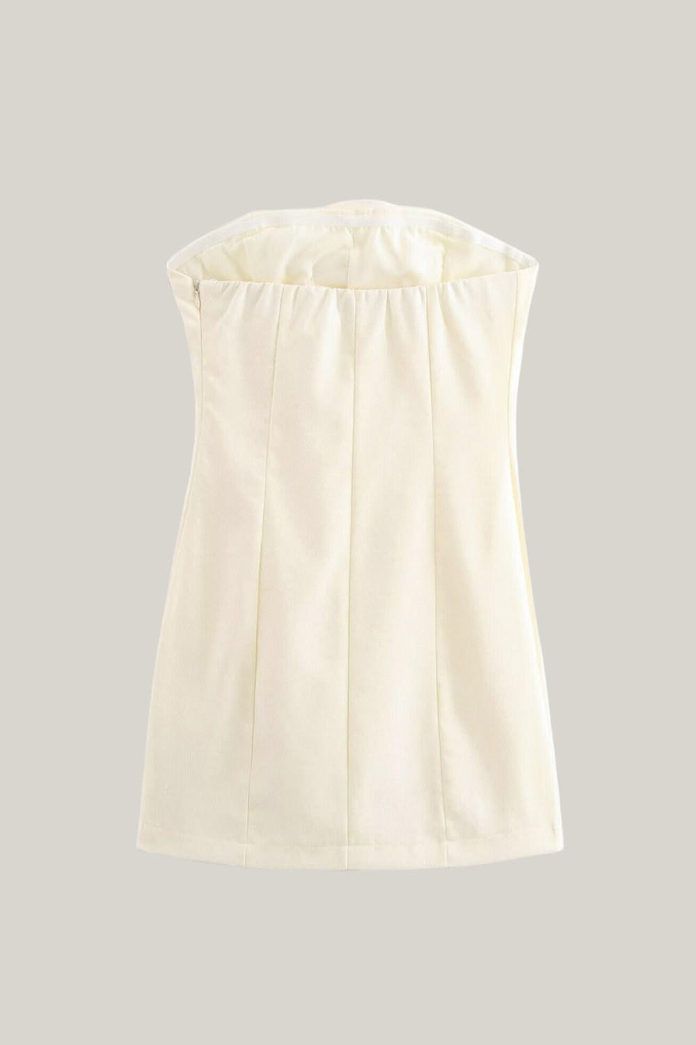 Çiçek Aplikeli Straplez Mini Elbise