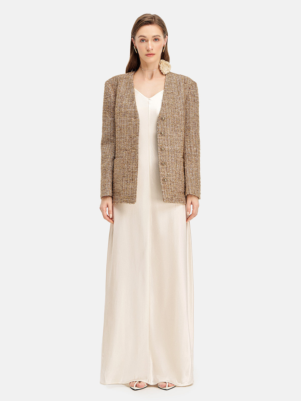 Göz Alıcı Yakasız Blazer