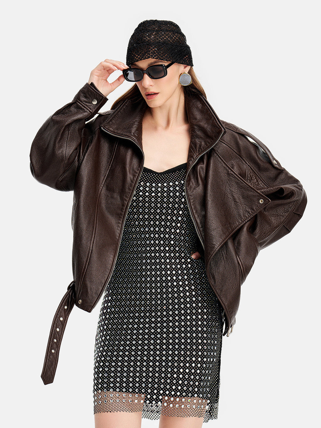 Çift Yaka Hakiki Deri Ceket