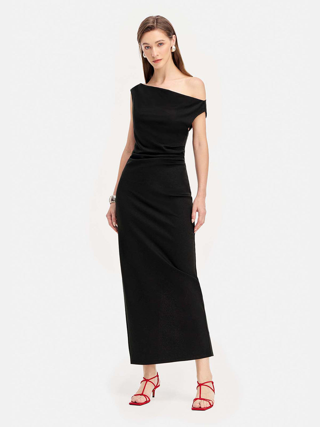 Asimetrik Örgü Yün Elbise