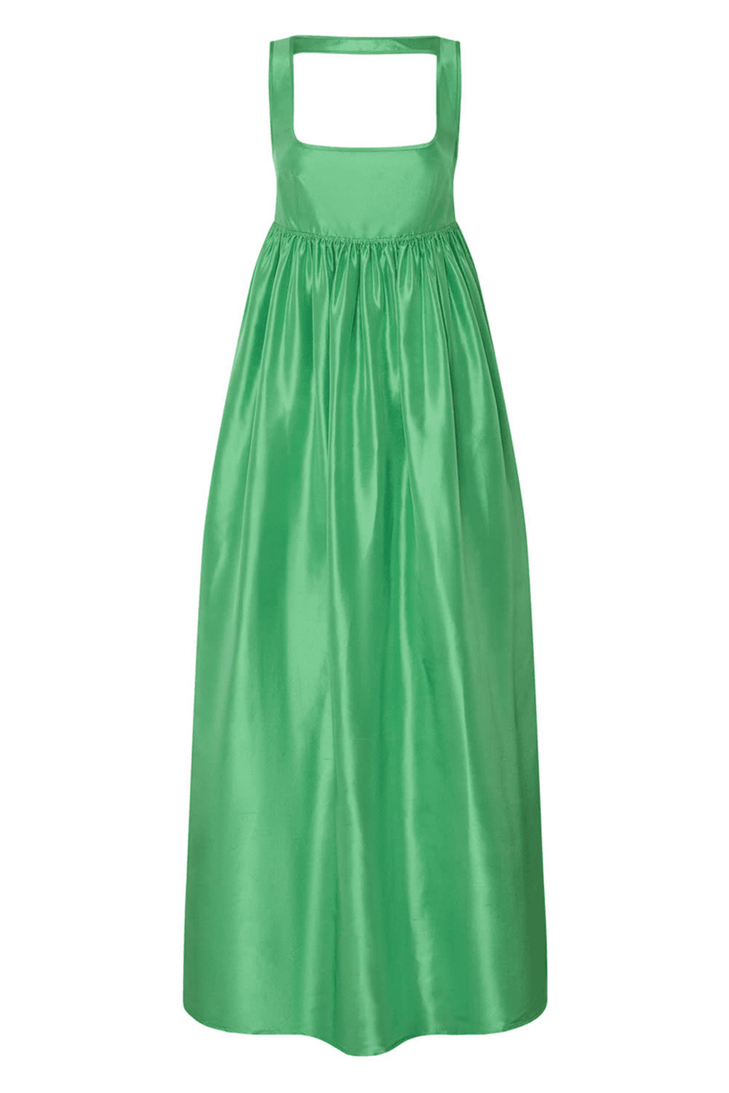 Apphia Kare Yaka İpek Balon Elbise