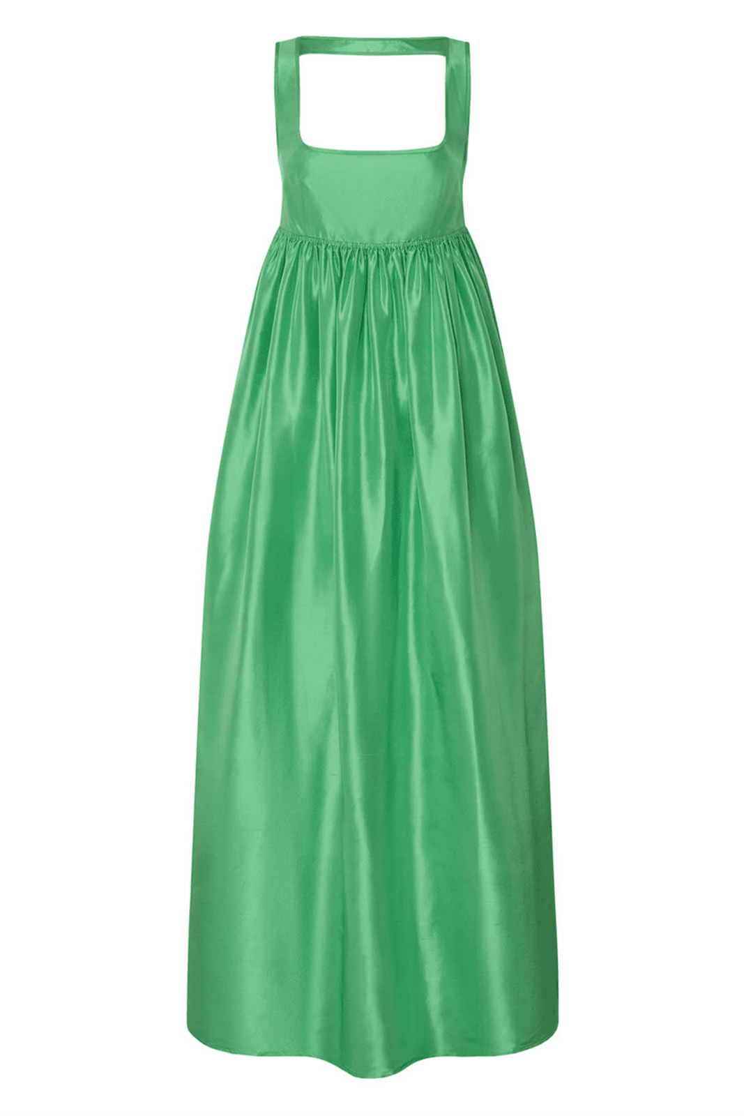 Apphia Kare Yaka İpek Balon Elbise