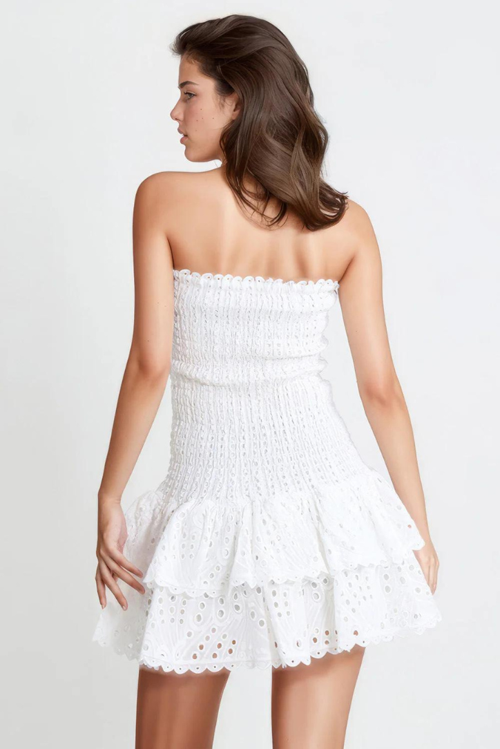 Monaco Mini Elbise - Beyaz