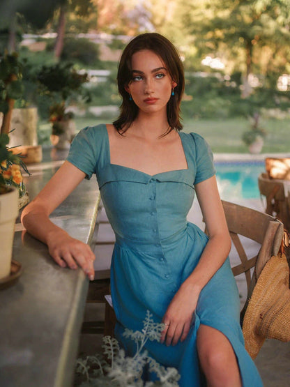 Estelle Keten Elbise
