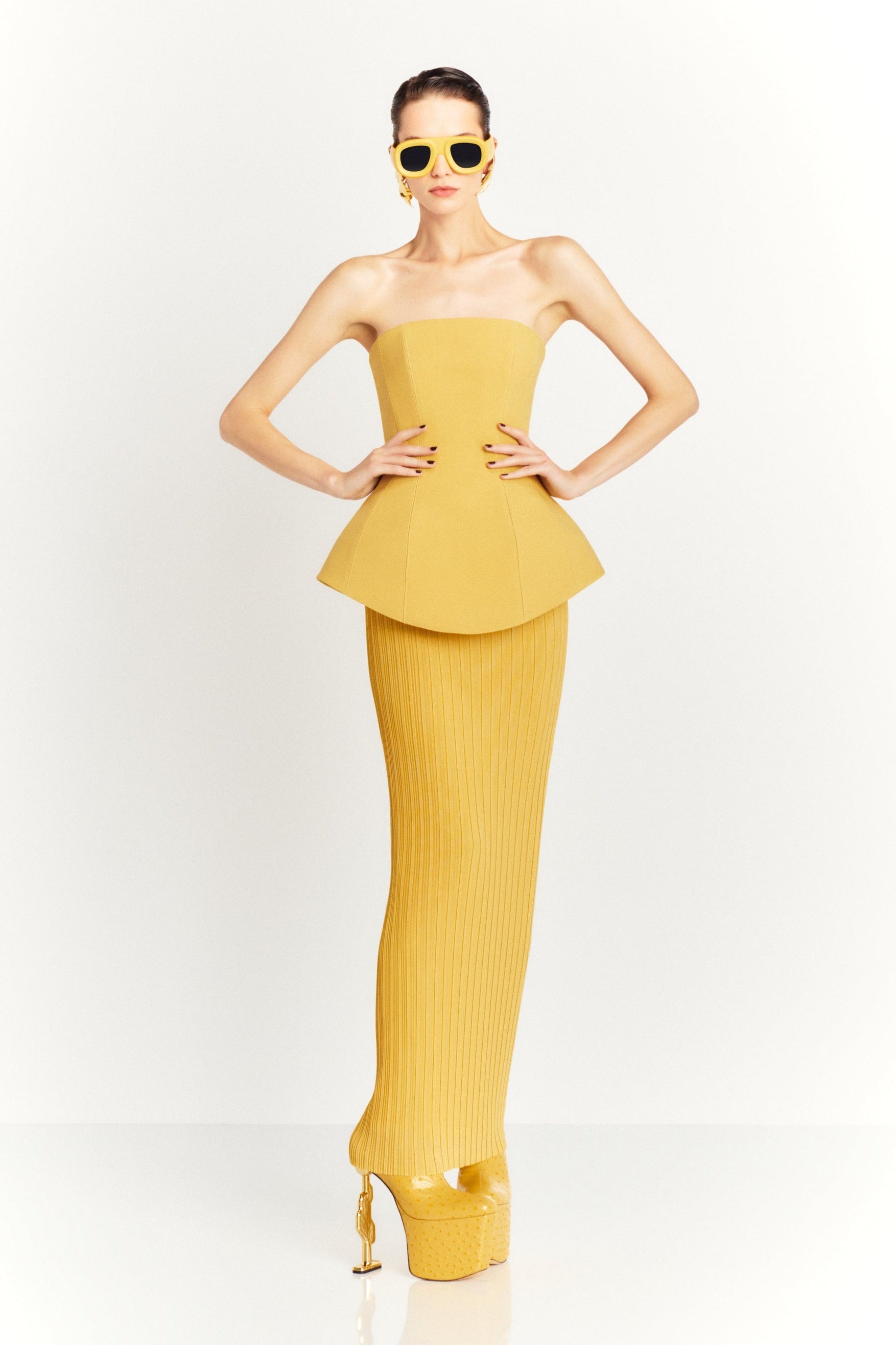 Camille Straplez Pileli Etek Takım