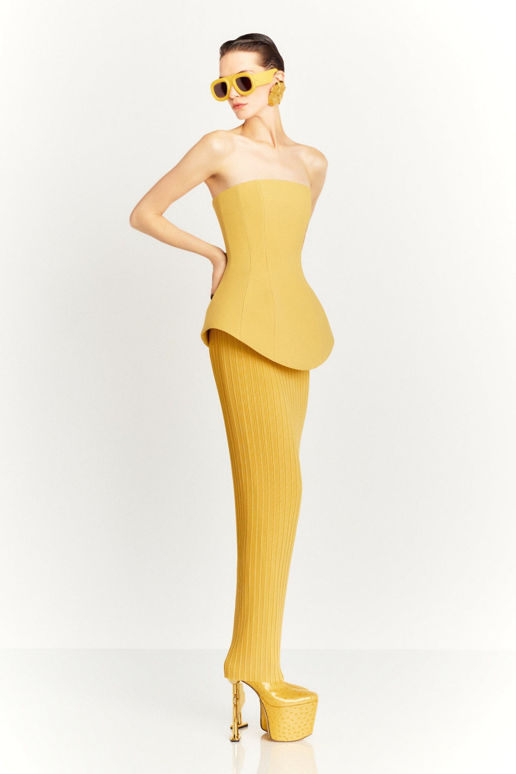 Camille Straplez Pileli Etek Takım