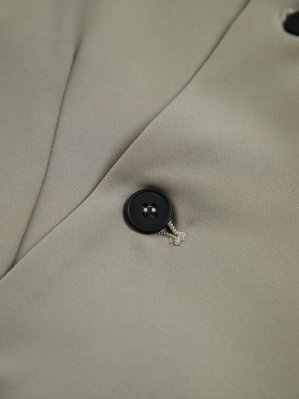 Asimetrik Gri Yeşil Düğmeli Kolsuz Yelek