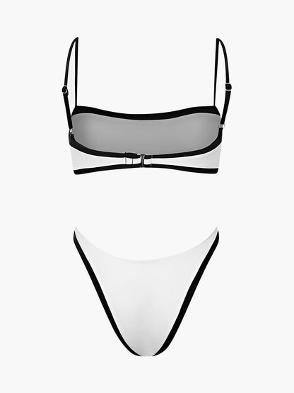 Kontrast Bağlamalı Bikini Takımı