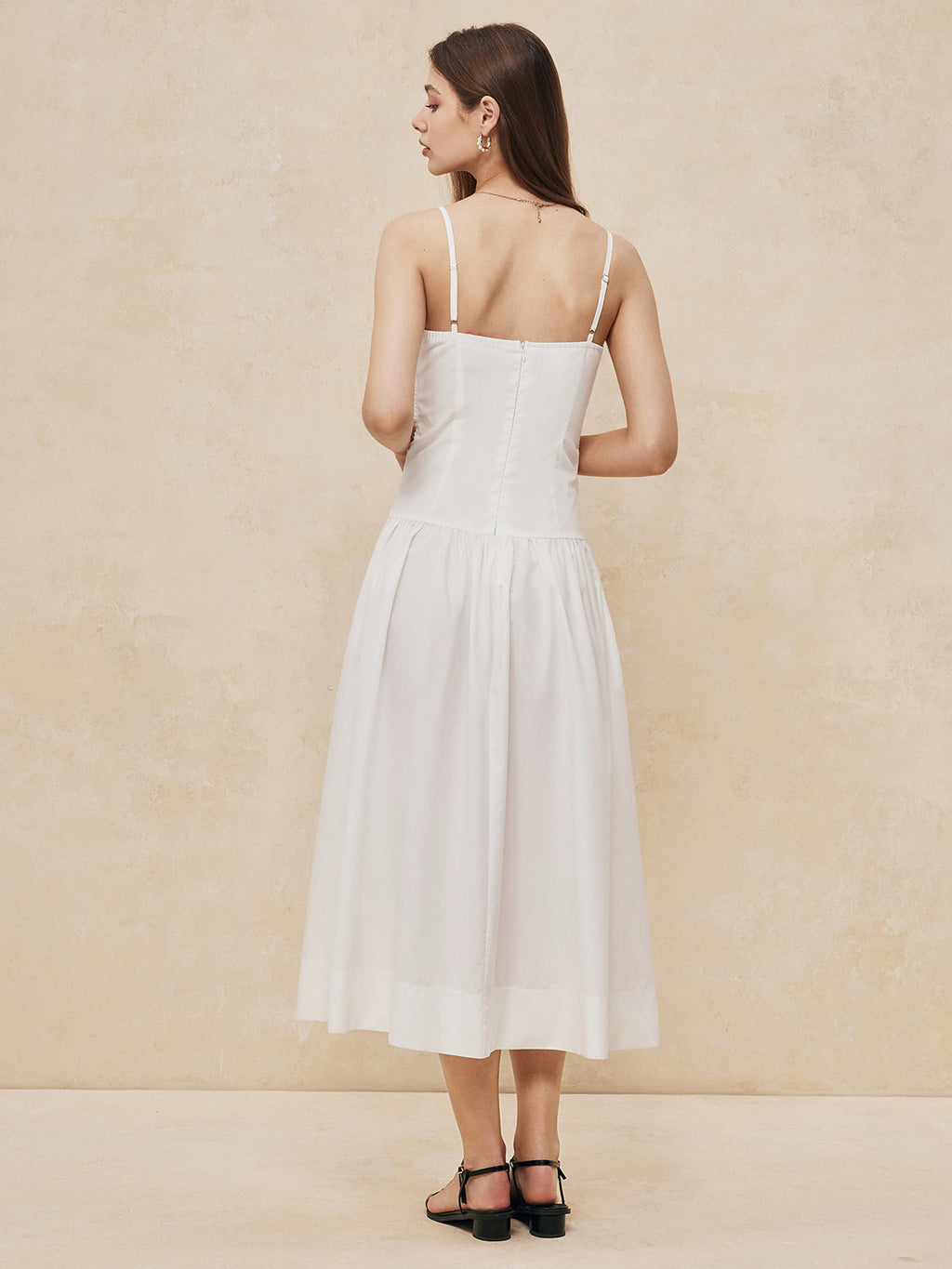 Serendipity Kıvrımlı Askılı Uzun Elbise