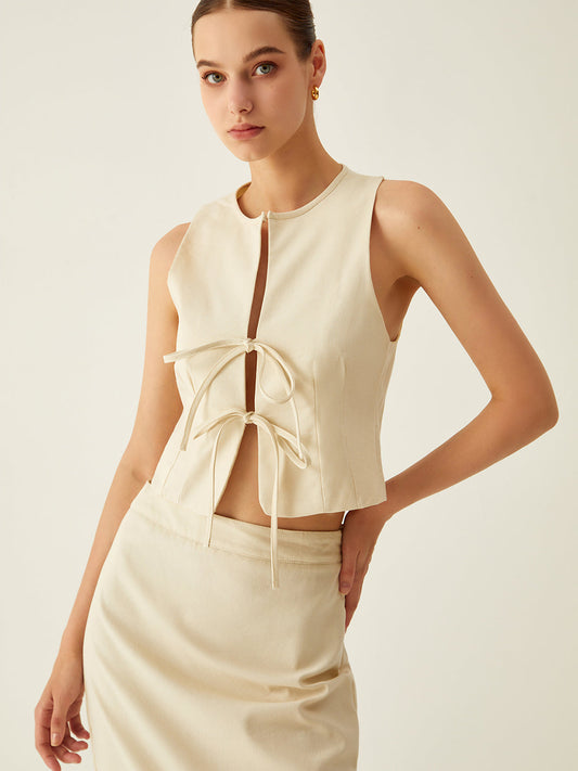 Kolsuz Ön Bağcıklı Yelek