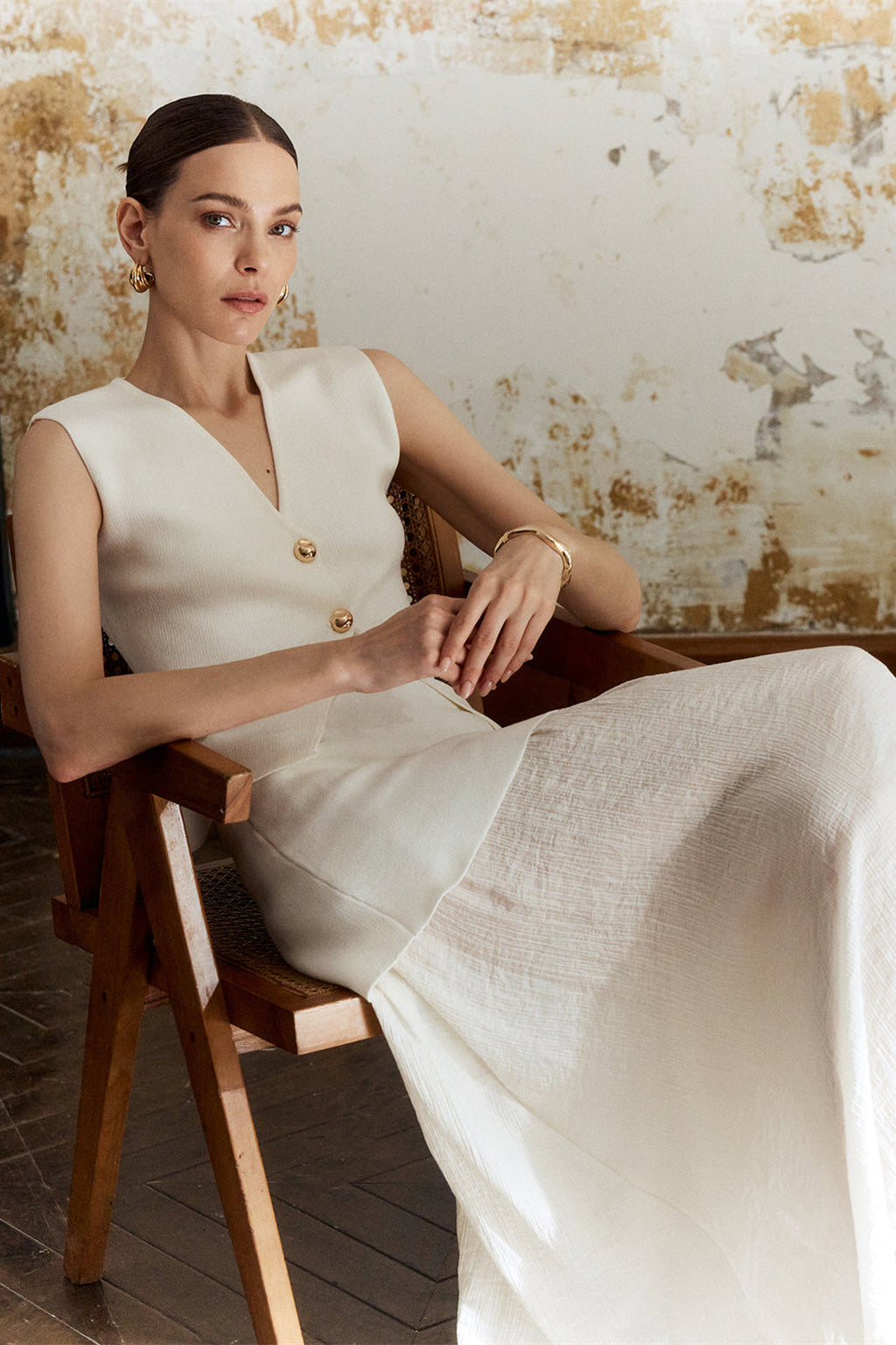 Lynn Ekli Pileli Etek Örgü Takım