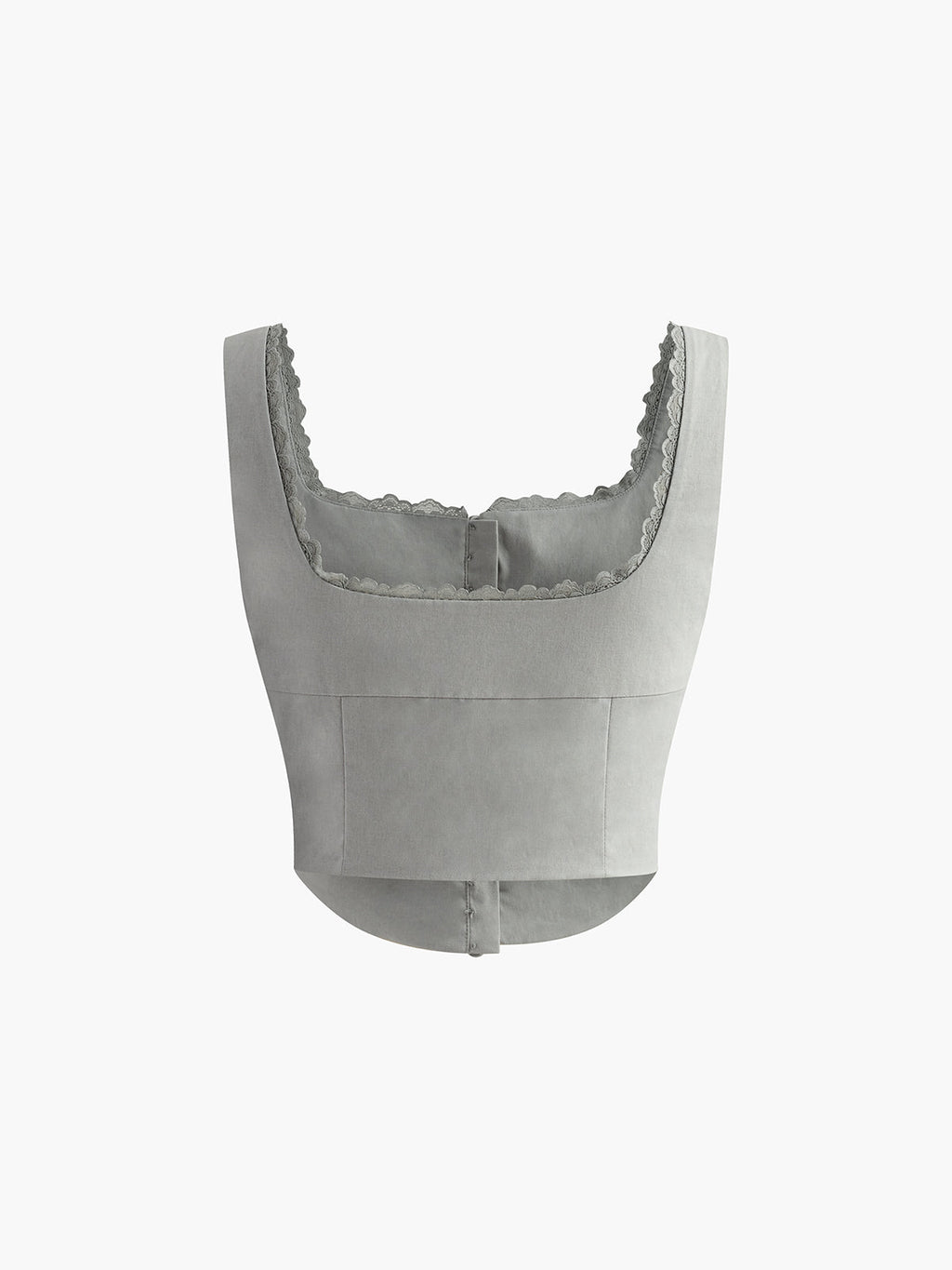 Dantel Kenarlı Düğmeli Askılı Üst