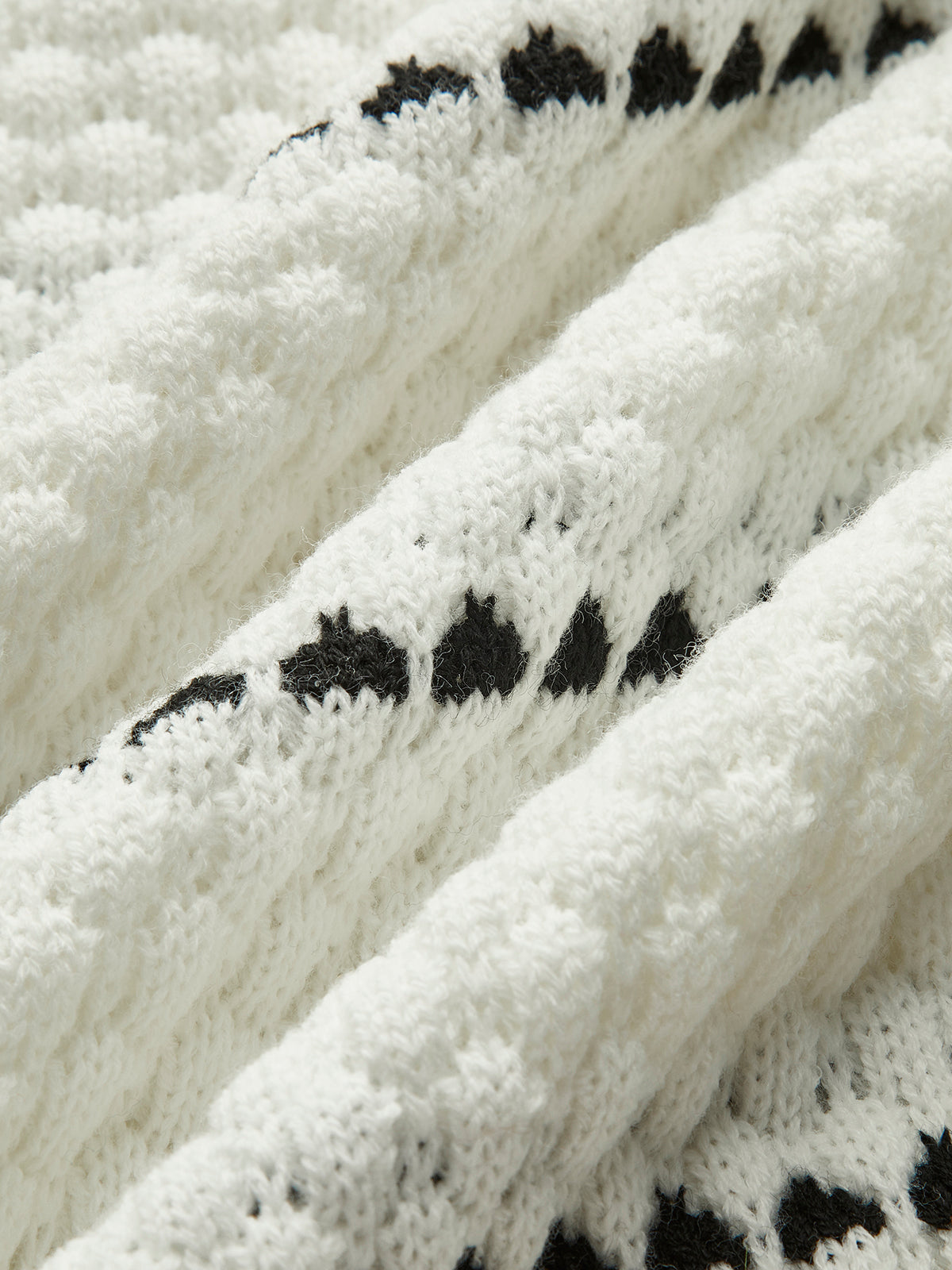 Büyük Boy Kontrast Çizgili Kazak