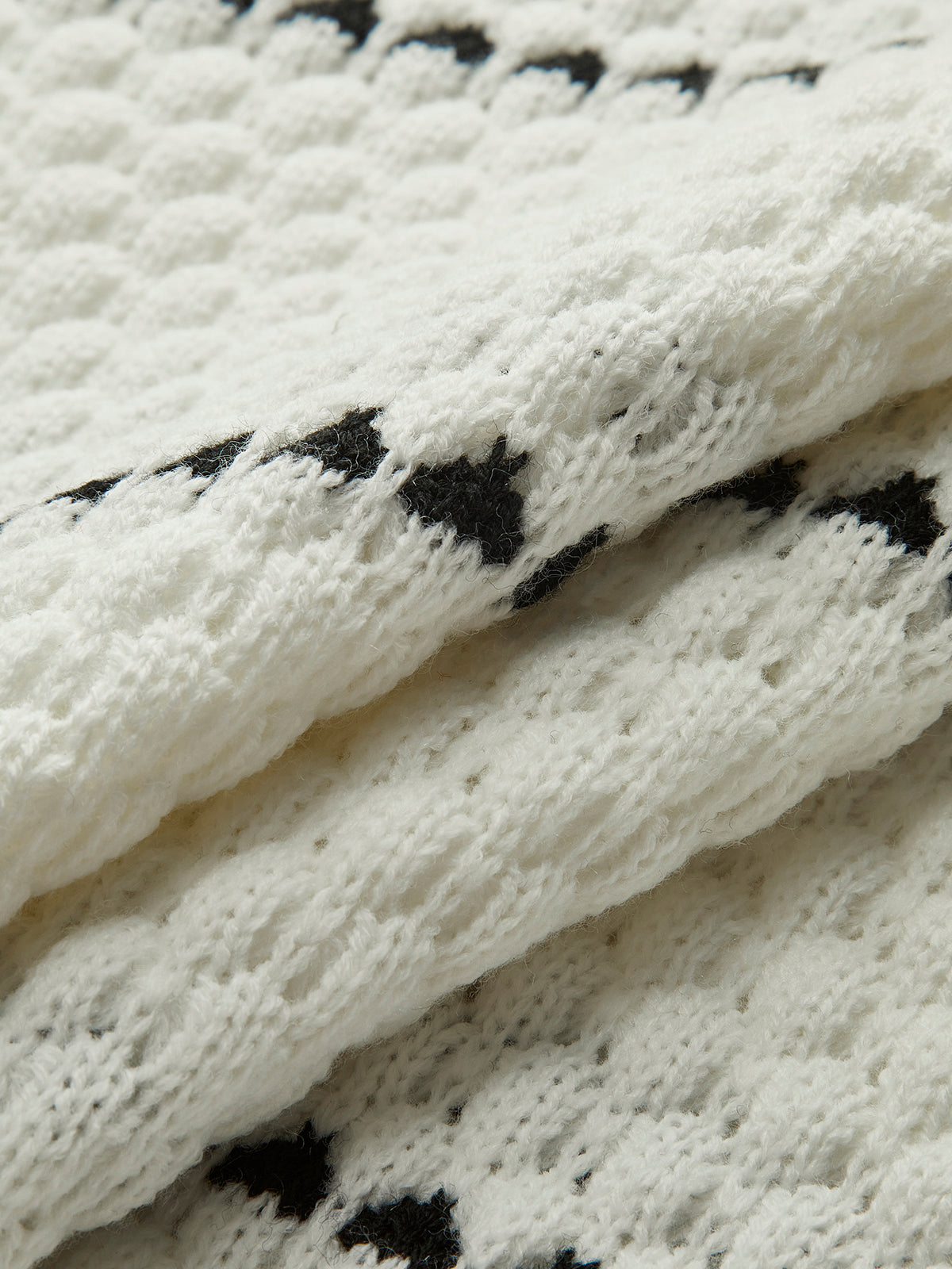 Büyük Boy Kontrast Çizgili Kazak