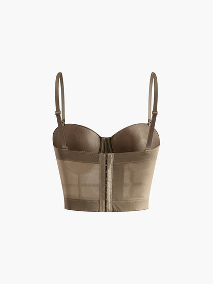 Metal Zincirli Yarı Şeffaf File Korse