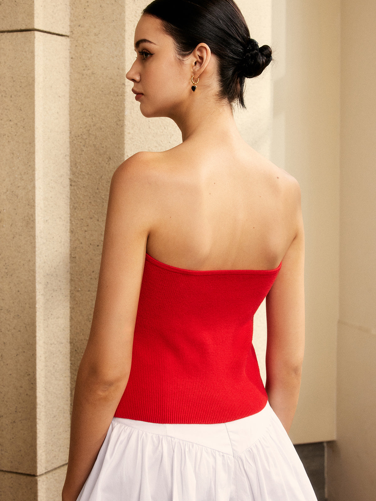 Straplez Kesik Kazak Yelek