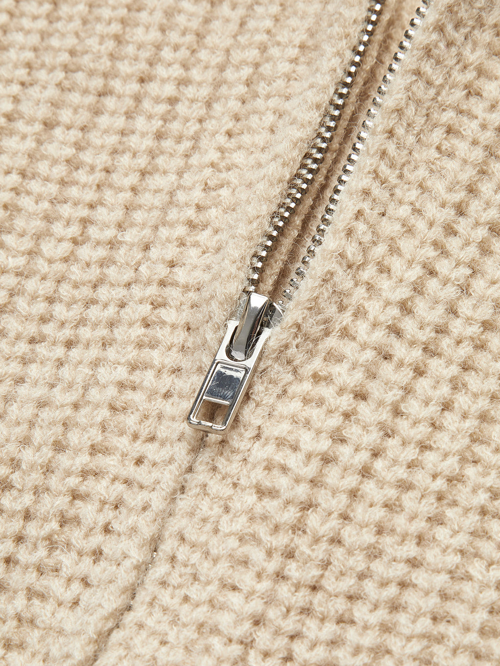 Ribanalı Fermuarlı Yaka Hırka