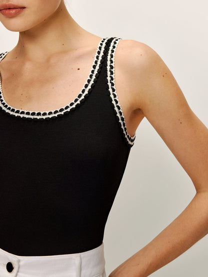 Pamuklu Kontrast Kesim Body