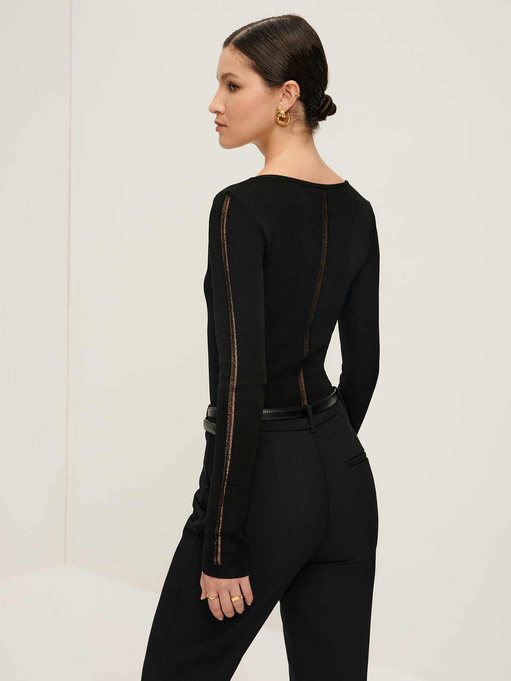 Düz Şeffaf Kenar Örgü Üst