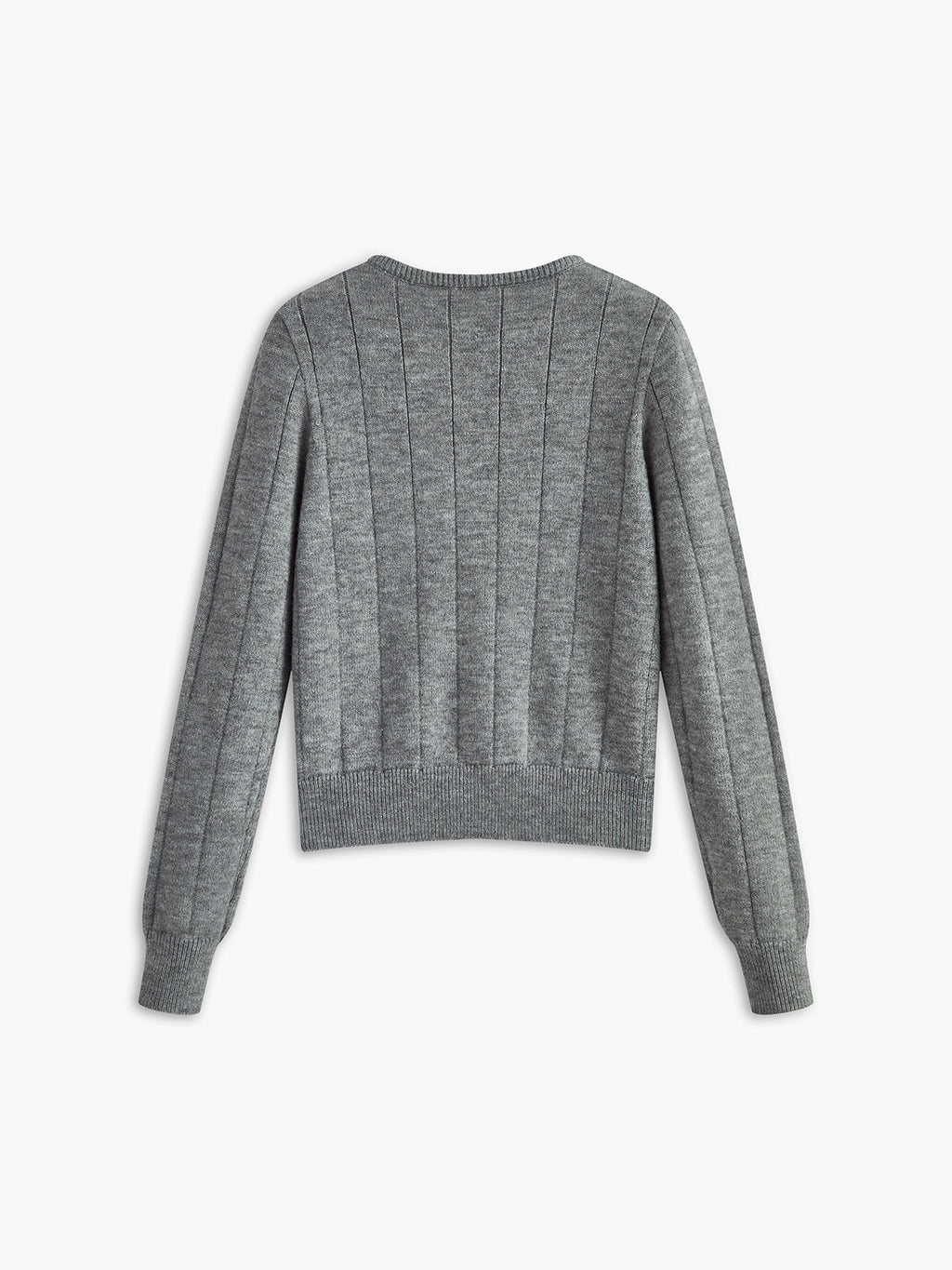 Yuvarlak Yaka Düğmeli Yumuşak Hırka