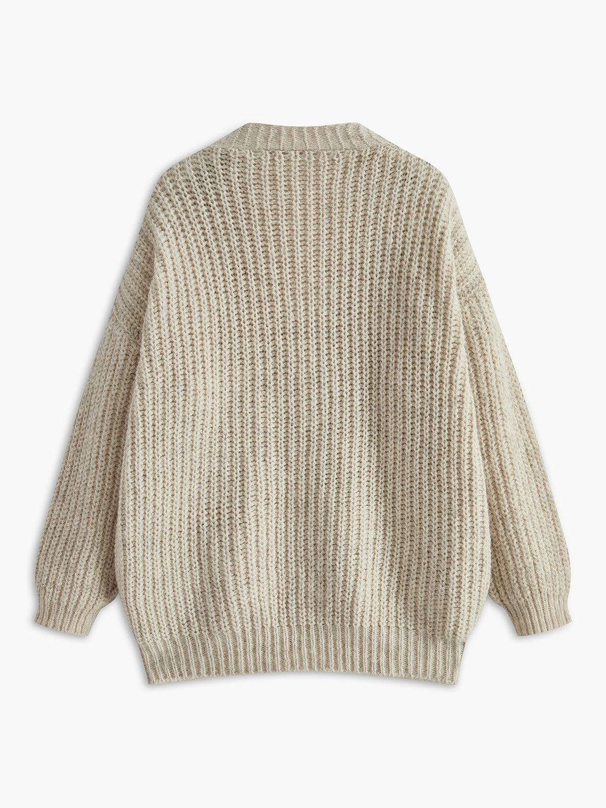 Kontrast Bağlamalı V Yaka Cepli Kardigan