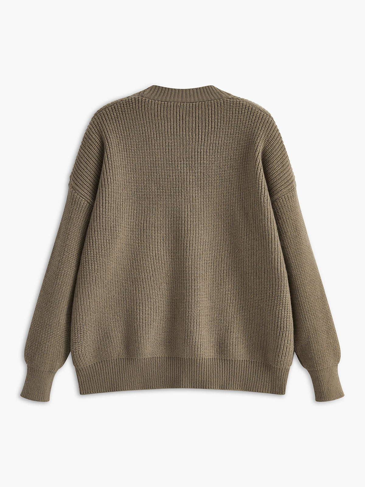 V Yaka Kapaklı Cepli Panel Örgü Dış Giyim