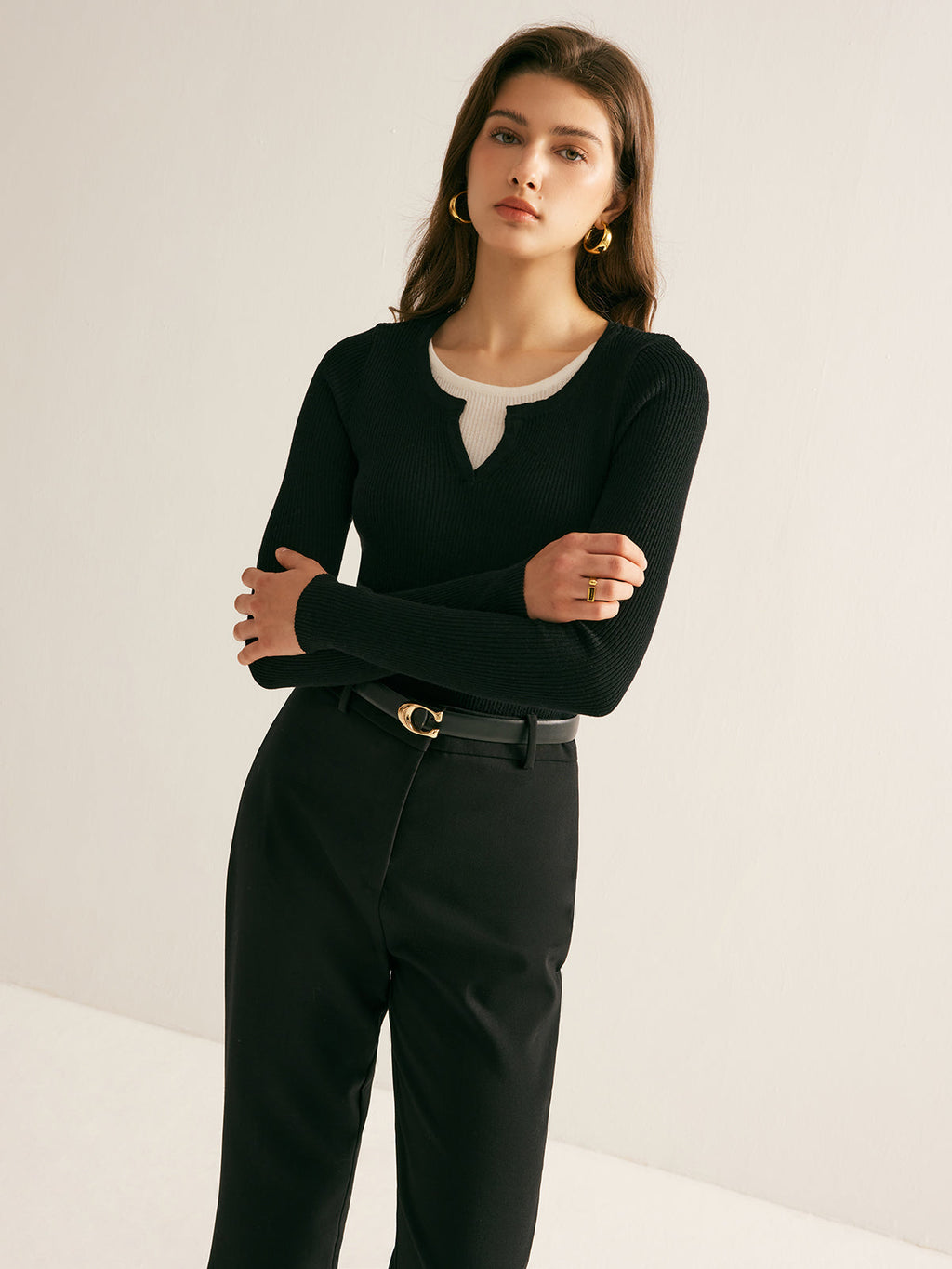 2'Si 1 Arada İnce Örgü Üst