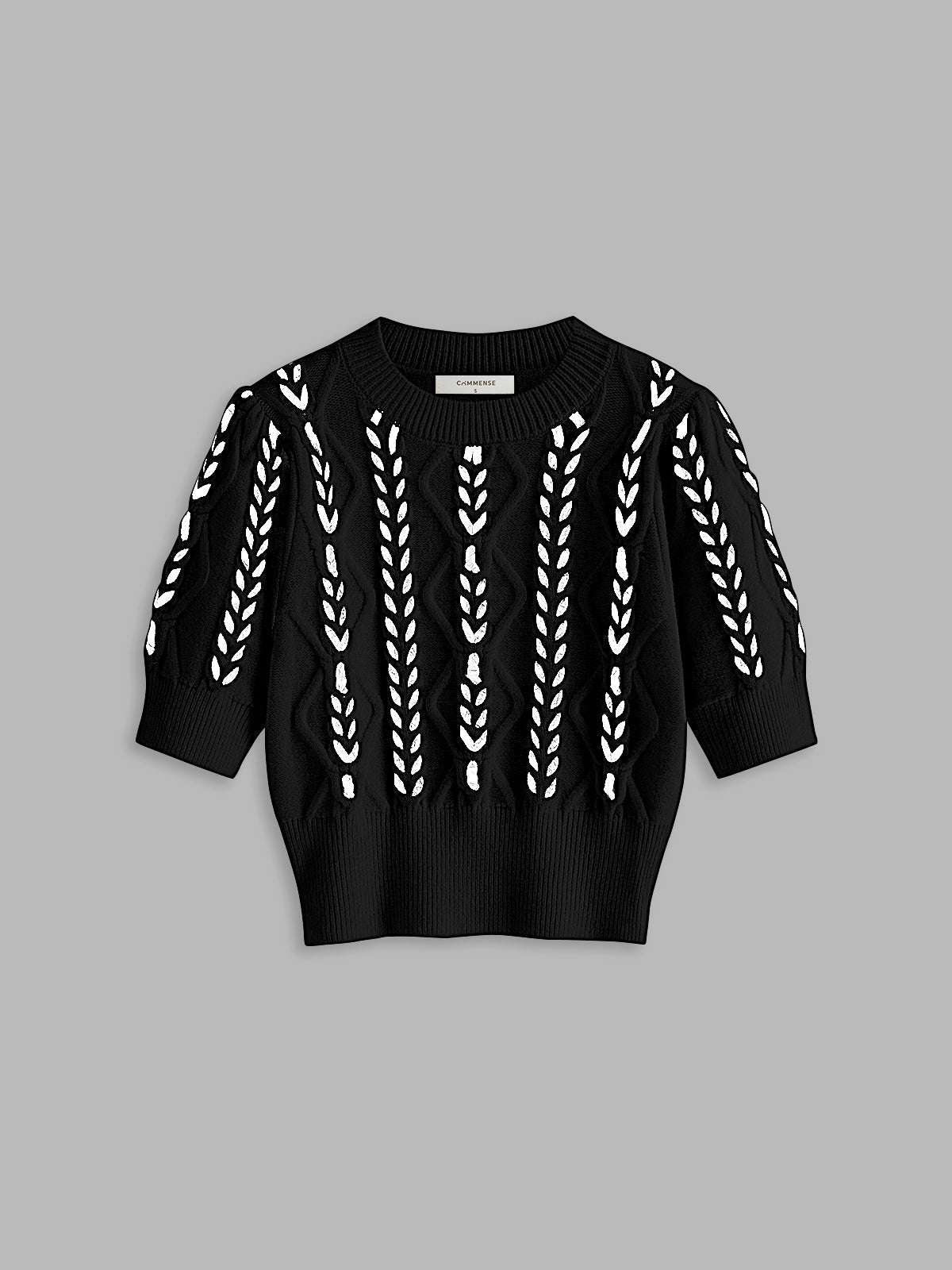 Kontrast Bağlamalı Kablo Örgü Üst