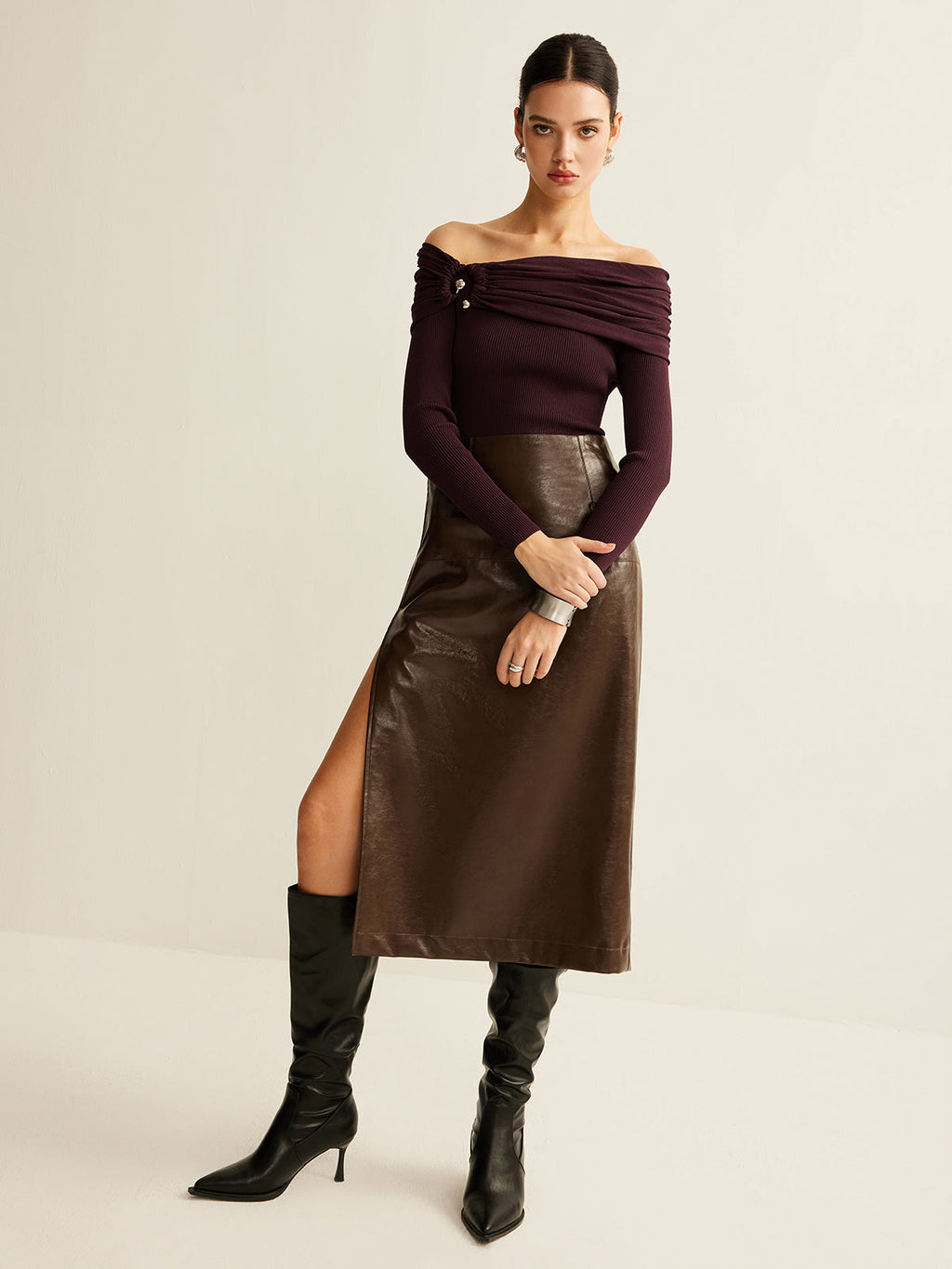 Buruşuk İnce Örgü Üst