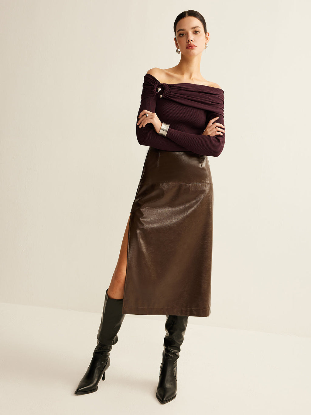 Buruşuk İnce Örgü Üst