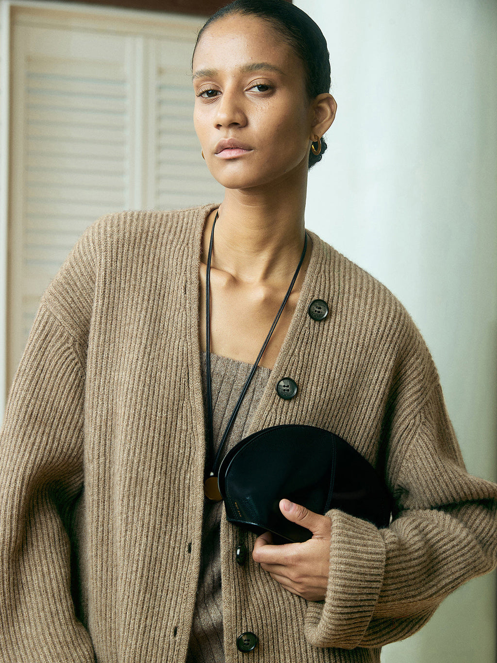 Kaburgalı Bol Örgü Dış Giyim