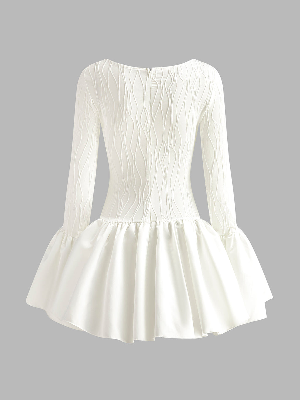 Borulu Plise Fermuarlı Elbise