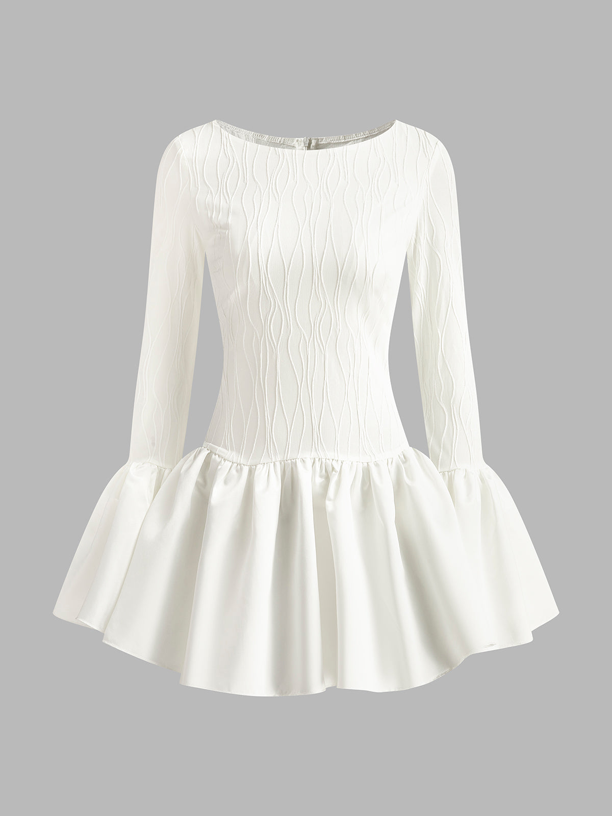 Borulu Plise Fermuarlı Elbise