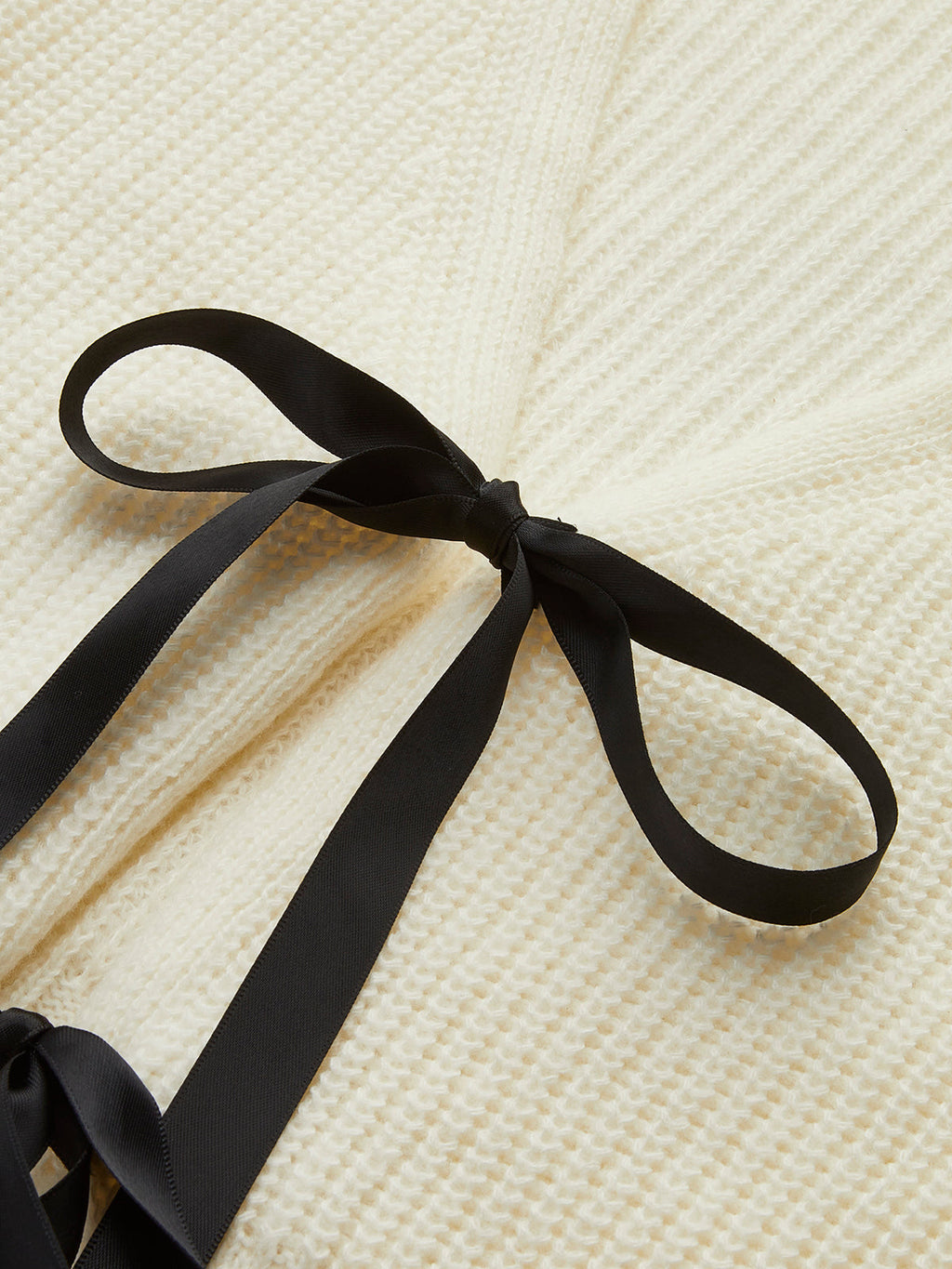 V Yaka Fiyonklu Yivli Hırka