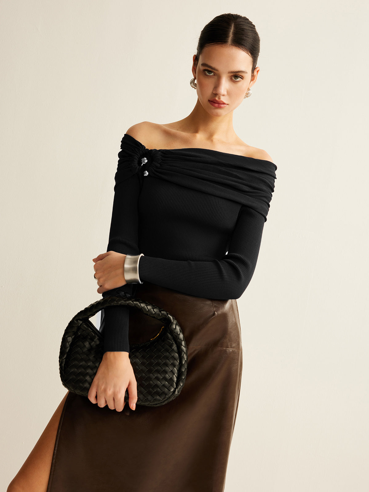 Buruşuk İnce Örgü Üst