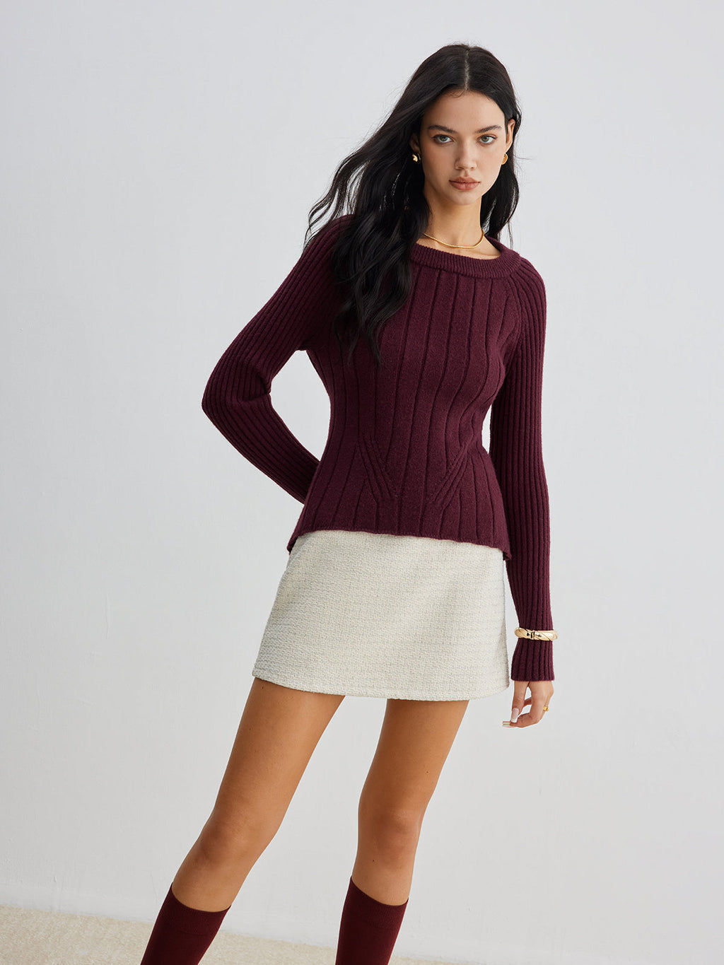 Sırtı Açık İnce Bağcıklı Örgü Üst