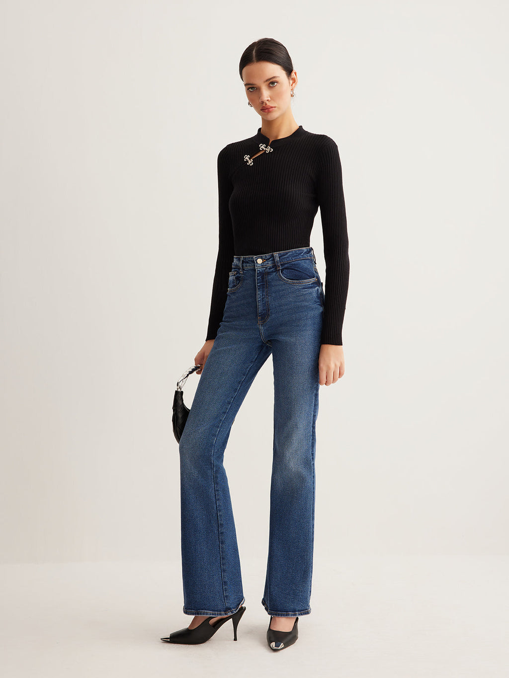 Çok Yönlü Metal Dekor Örgü Üst